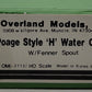 Overland OMI-2112 HO BRASS Poage Style 'H' Water Column w/ Fenner Spout EX/Box