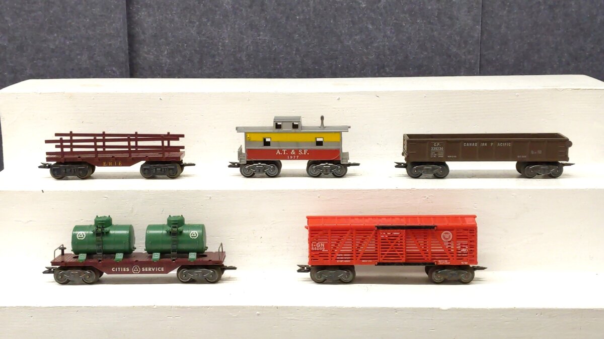 Marx Vintage O Gauge Postwar Freight Cars: 1977, 339234, & 54099 [5] VG