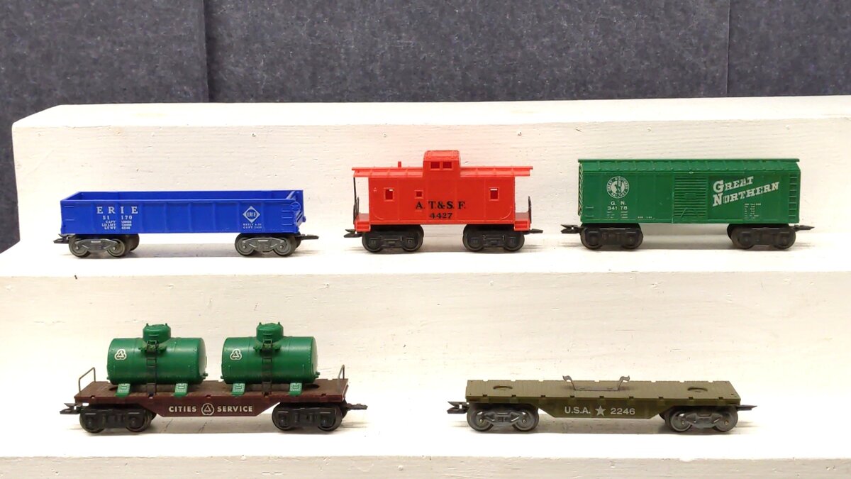 Marx Vintage O Gauge Postwar Freight Cars: 2246, 4427, 34178, & 51170 [5] VG