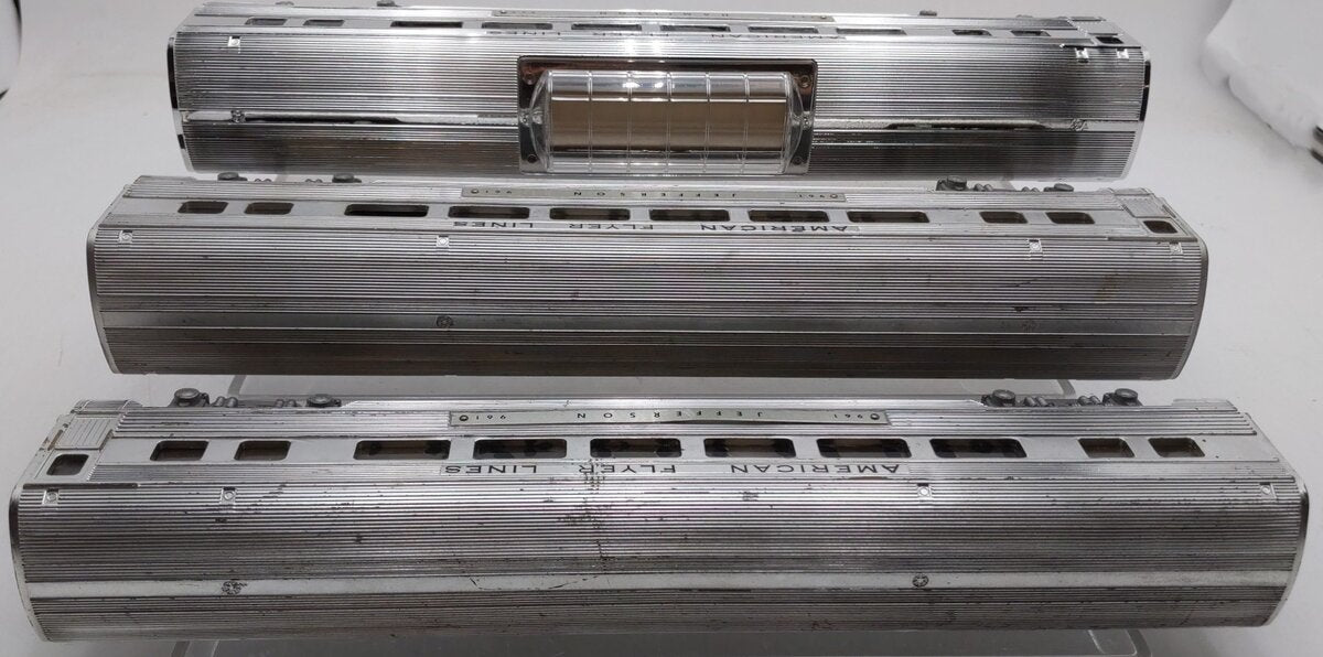 American Flyer Vintage S American Flyer Lines Passenger Cars #961,962, & 962 [3] VG