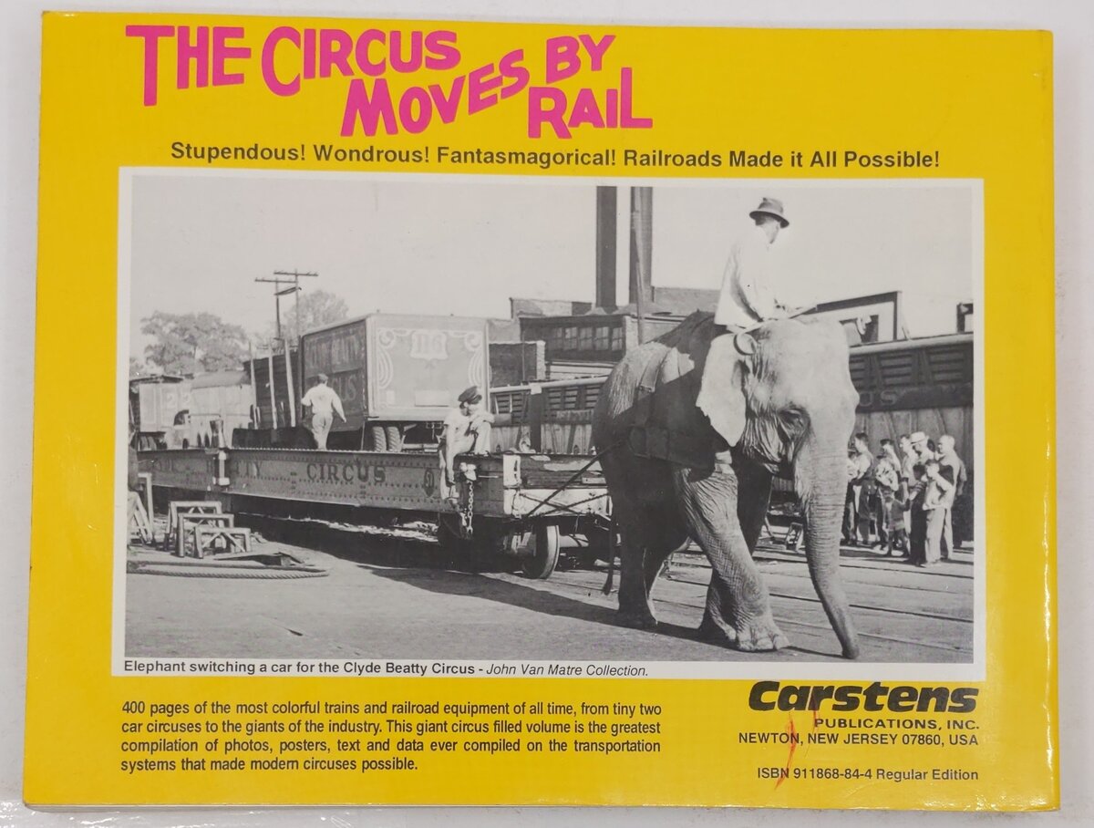 The Circus Moves by Rail Paperback Book By Tom Parkinson & Charles Philip Fox VG