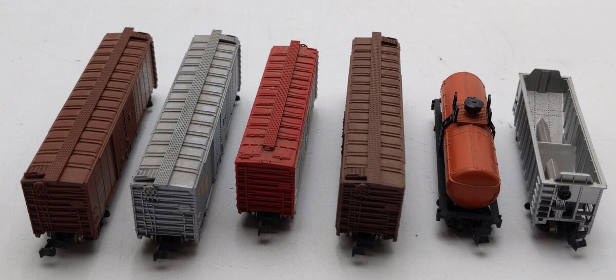 MRC N Scale Freight Cars #2687,73891,1702,1245,1953,25007 [6] EX