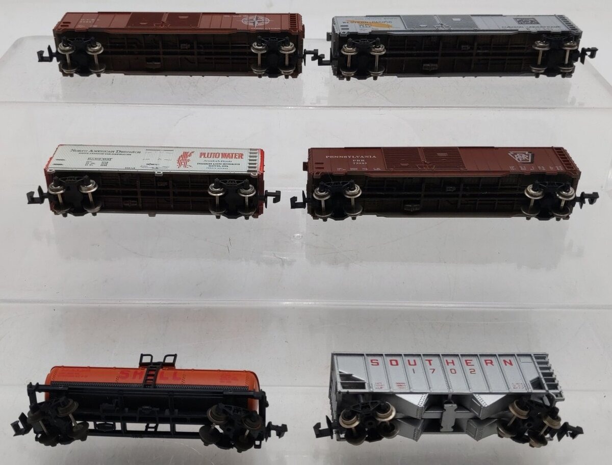 MRC N Scale Freight Cars #2687,73891,1702,1245,1953,25007 [6] EX