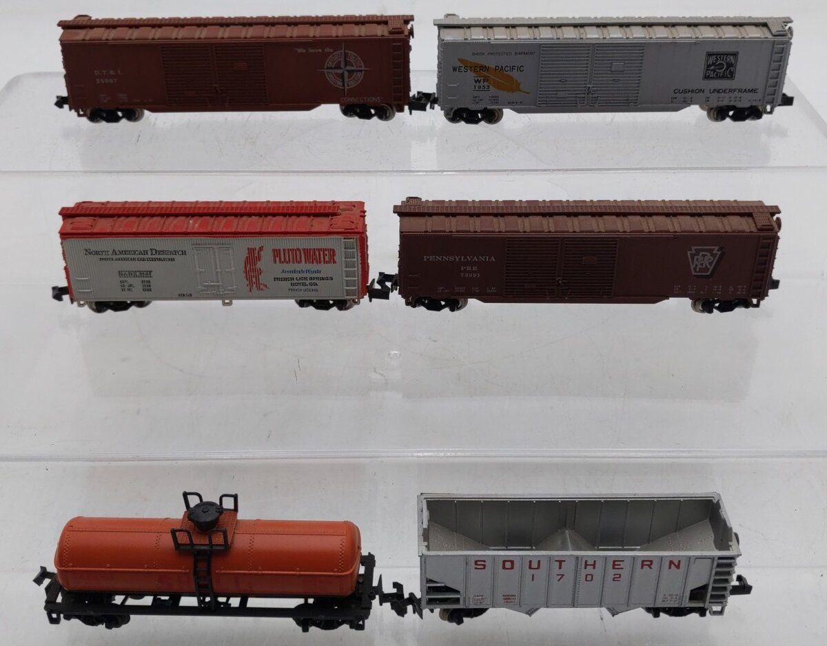MRC N Scale Freight Cars #2687,73891,1702,1245,1953,25007 [6] EX