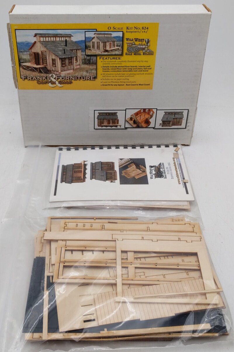 Wild West Scale Models 824 O Franke & Furniture Coffin Shop Kit VG/Box