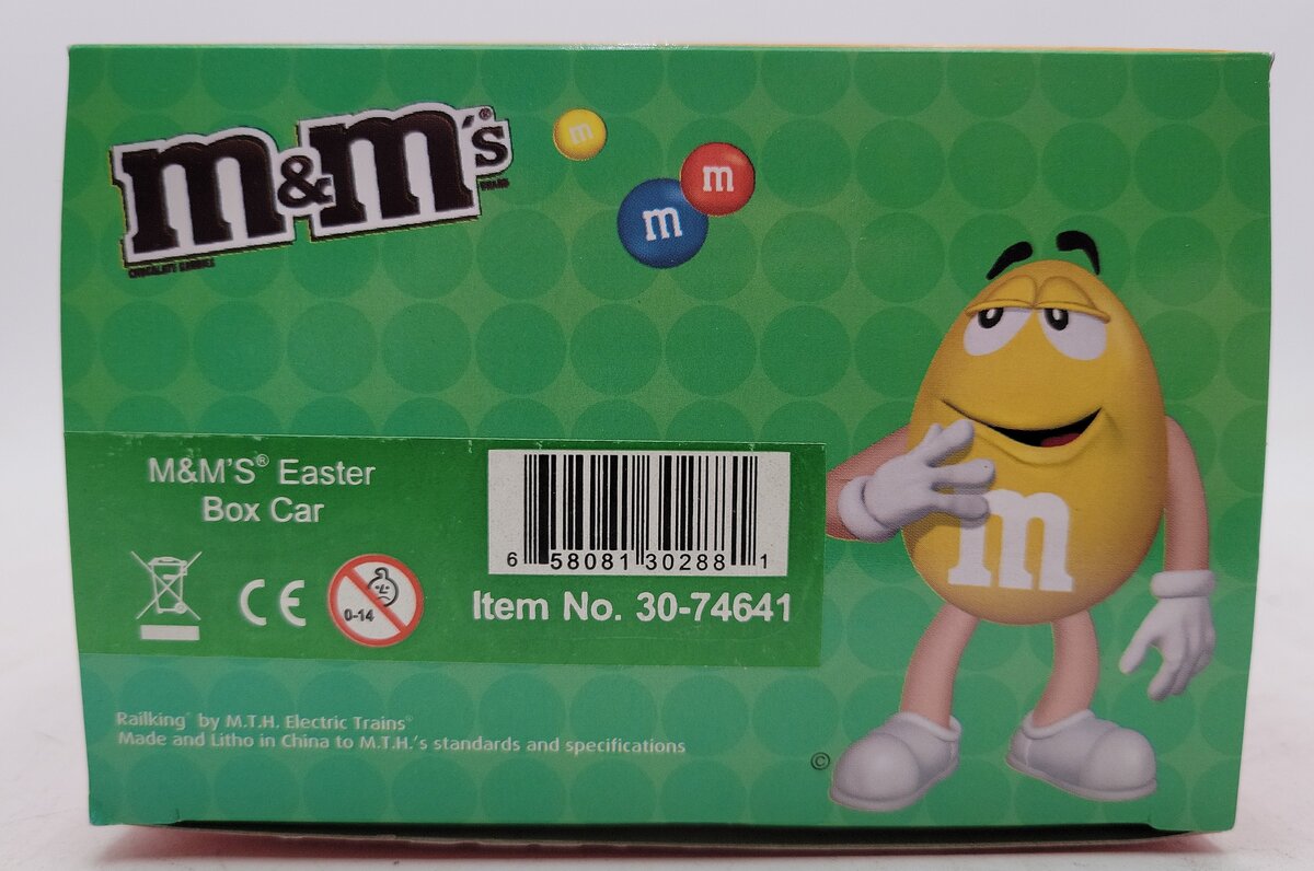 MTH 30-74641 O Gauge M&M's Easter Boxcar LN/Box