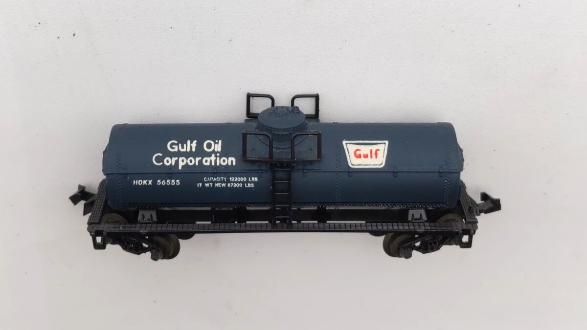 Atlas 2261 N Scale Gulf Oil Corp. Single Dome Chemical Tank Car #56555 EX/Box
