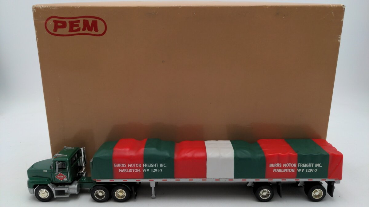 PEM M71703 1:64 Die Cast Motor Freight Flatbed Mack Tractor Trailer #M71703 LN/Box