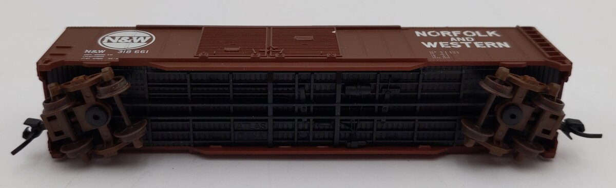 Atlas 36433 N Scale N&W 50' Double Door Boxcar #318661 EX/Box – Trainz
