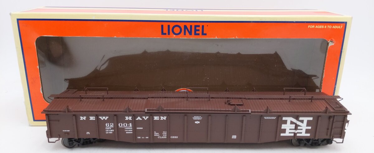 Lionel 6-17472 O Gauge New Haven PS-5 Gondola w/ Covers #62004 -2 Rail VG/Box