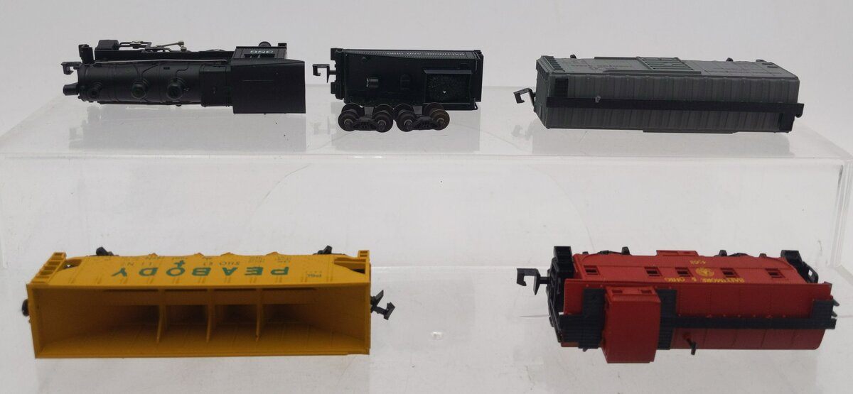 Aurora 4726 Postage Stamp Train High Iron Penn Central Steam Freight Set EX/Box