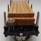 MTH 10-1071 Standard Gauge 211 Tinplate Black Flatcar with Wood Load EX