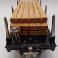 MTH 10-1071 Standard Gauge 211 Tinplate Black Flatcar with Wood Load EX