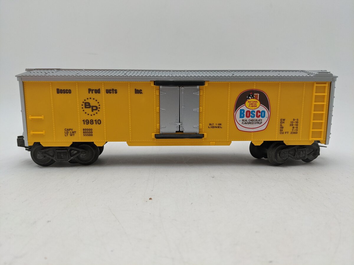 Lionel 6-19810 O Gauge Bosco Products Operating Milk Car Set EX/Box