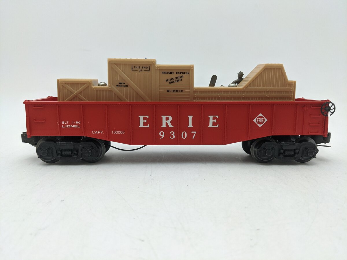 Lionel 6-9307 O Gauge Erie Animated Cop & Hobo Gondola #9307 EX/Box