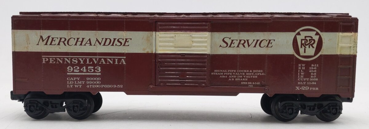 O Gauge Custom Painted Pennsylvania Boxcar #92453