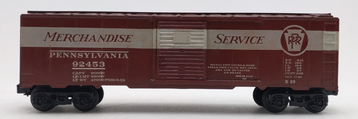 O Gauge Custom Painted Pennsylvania Boxcar #92453
