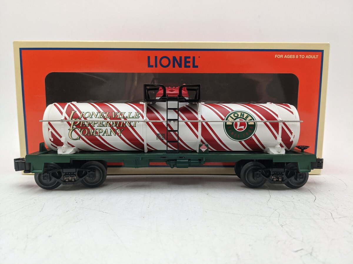 Lionel 6-26196 O Gauge Candy Cane Single Dome Tank Car EX/Box