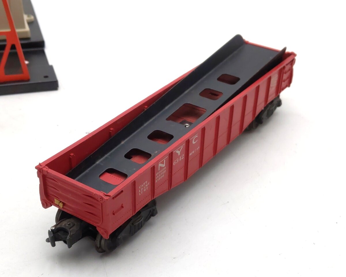 Lionel 342 Vintage O Motorized Operating Culvert Loader with Car VG/Box