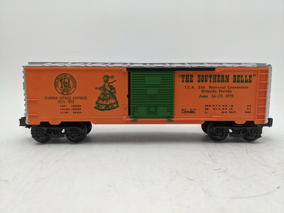 Lionel 6-9774 O Florida Citrus Express "The Southern Bell" 1975 TCA Car #9774 EX/Box
