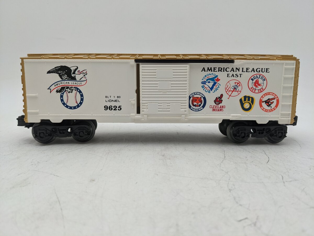 Lionel 6-9625 O Gauge American League Baseball Boxcar EX/Box