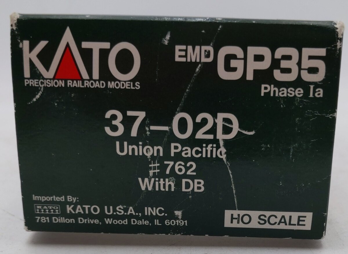Kato 37-02D HO Scale Union Pacific EMD GP35 Phase 1a Diesel Locomotive #762 EX/Box