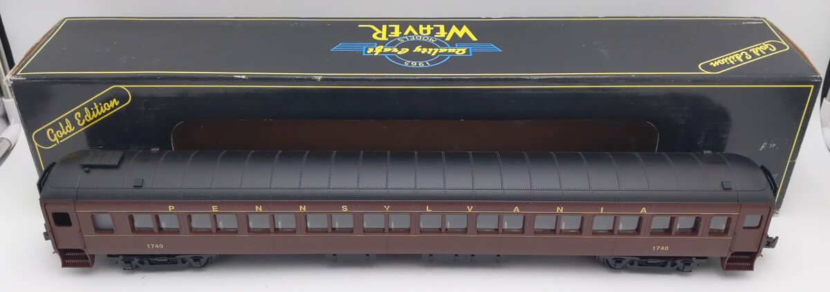 Weaver O Scale Pennsylvania Pullman-Bradley Deluxe Coach Car #1740 (3-Rail) EX/Box