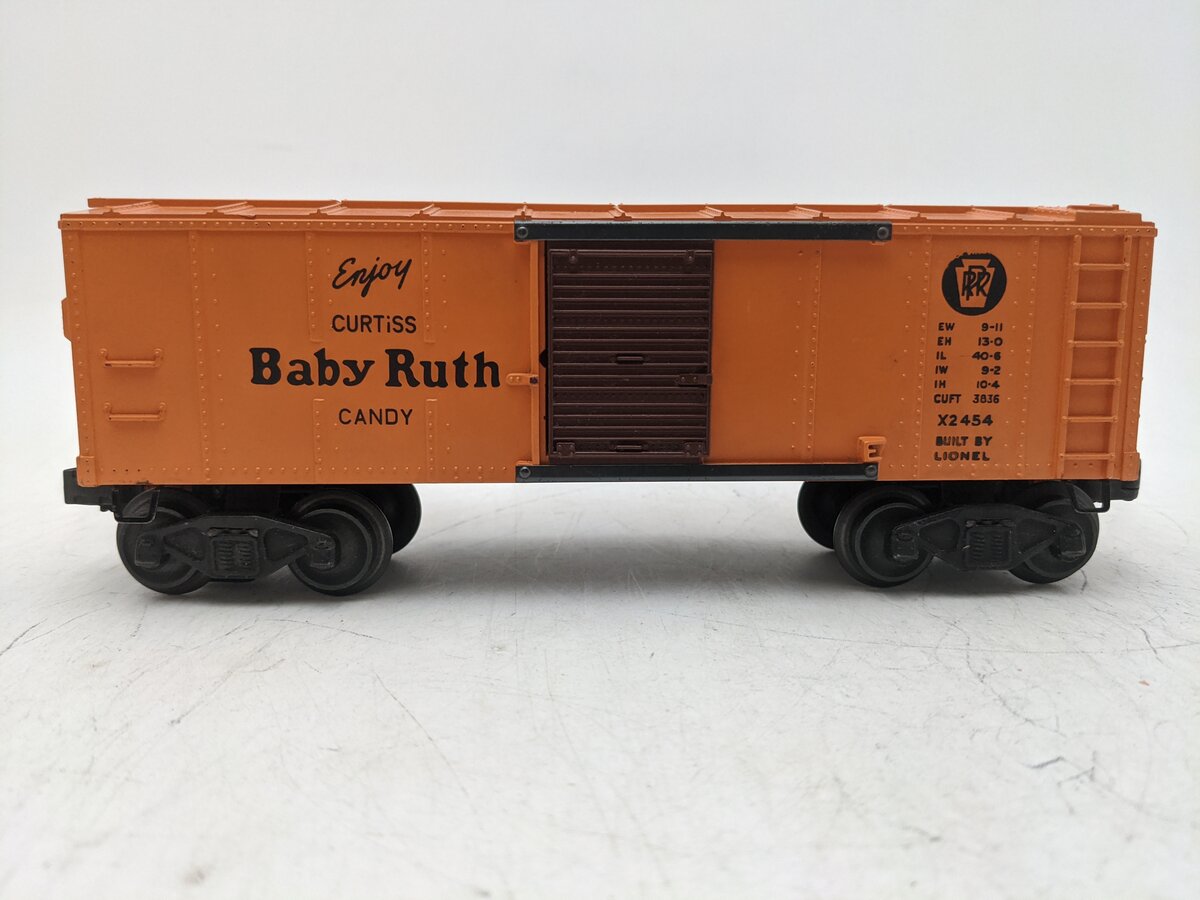 Lionel X2454 Vintage O Pennsylvania Boxcar w/ Brown Doors - 1946 Version VG