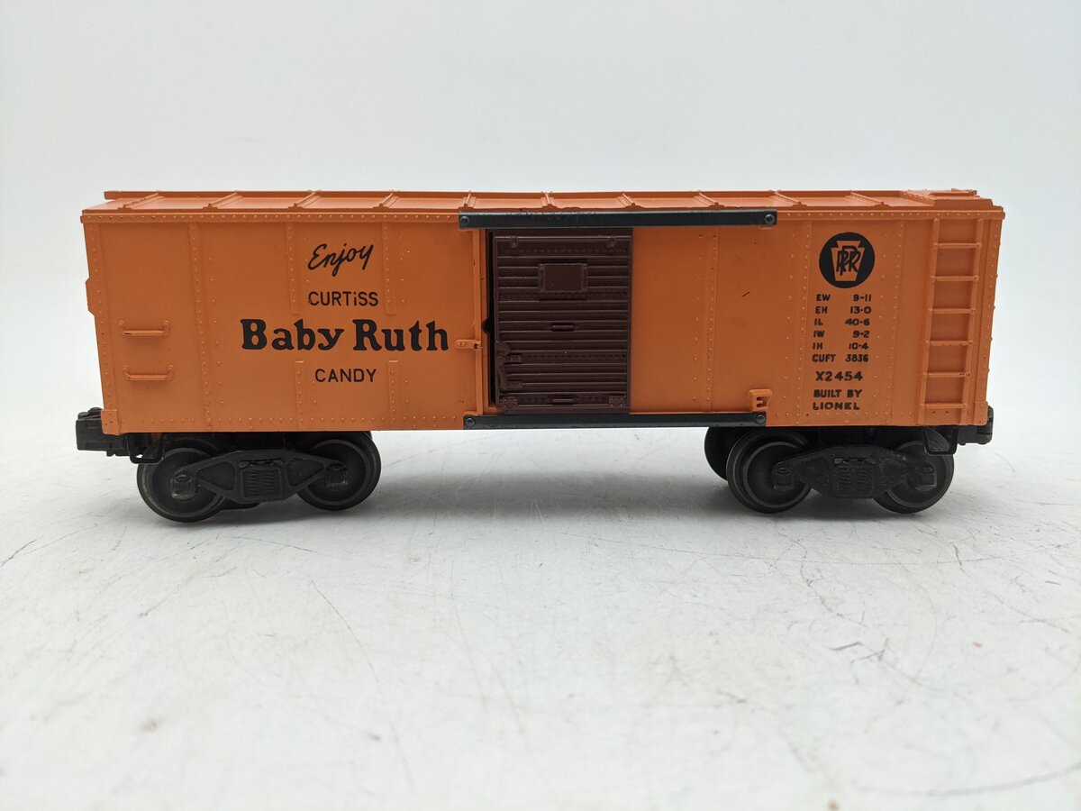 Lionel X2454 Vintage O Pennsylvania Boxcar w/ Brown Doors - 1946 Version VG
