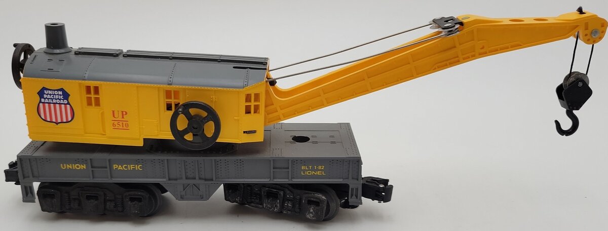 Lionel 6-6510 O Gauge Union Pacific 6 Wheel Crane Car EX/Box