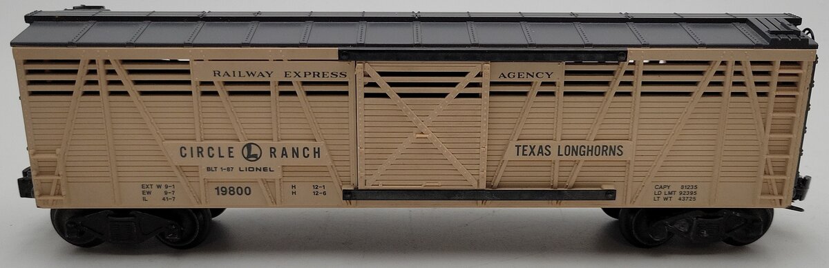 Lionel 6-19800 O Circle L Ranch Operating Cattle Car Set EX/Box