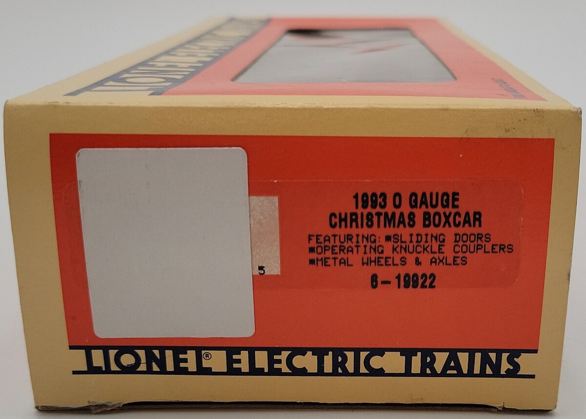 Lionel 6-19922 O Gauge 1993 Christmas Boxcar LN/Box