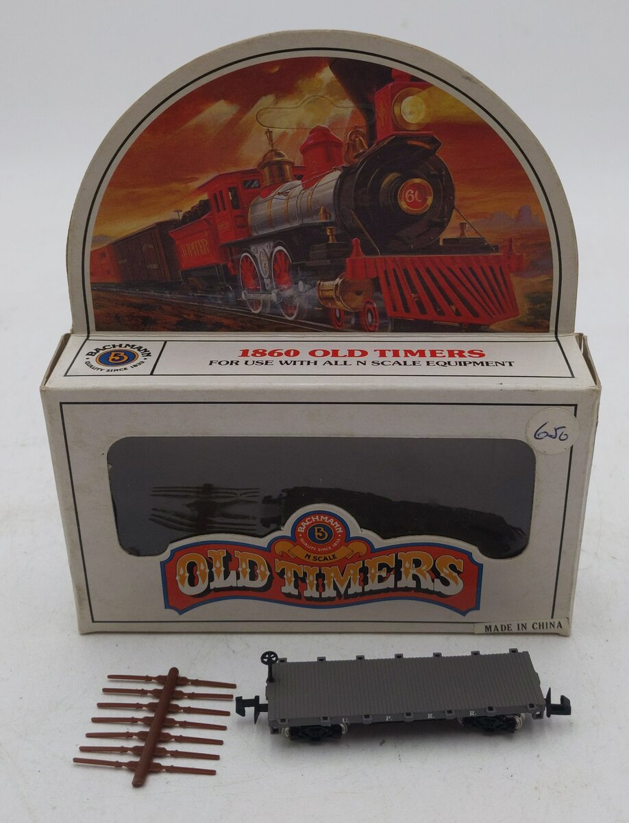 Bachmann 75151 N Union Pacific 34' Old Time Flatcar w/Metal Wheels LN/Box
