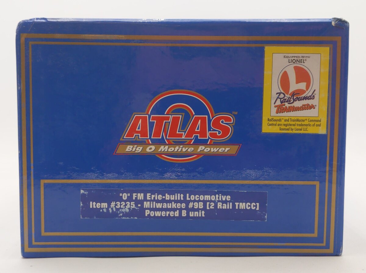 Atlas 3235 O Milwaukee Powered B Unit Erie-built Diesel Locomotive #9b (2-Rail) EX/Box