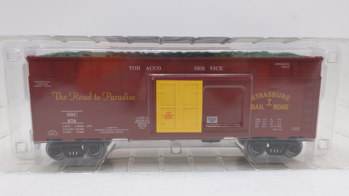 RMT 86499-40 O Gauge Strasburg Railroad 40' Tobacco Car #678 MT/Box