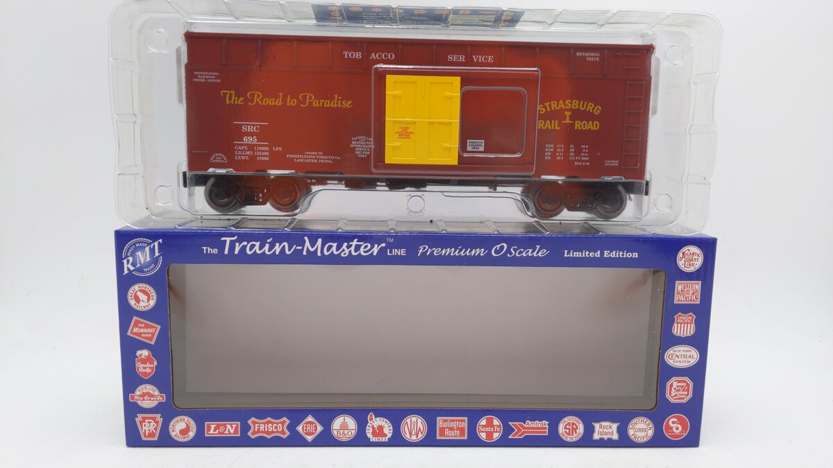 RMT 86499-40 O Gauge Strasburg Railroad 40' Tobacco Car #695