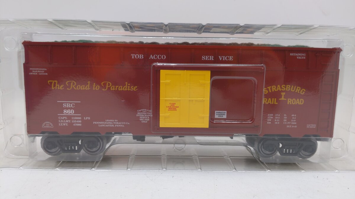 RMT 86499-40 O Gauge Strasburg Railroad 40' Tobacco Car #860 MT/Box