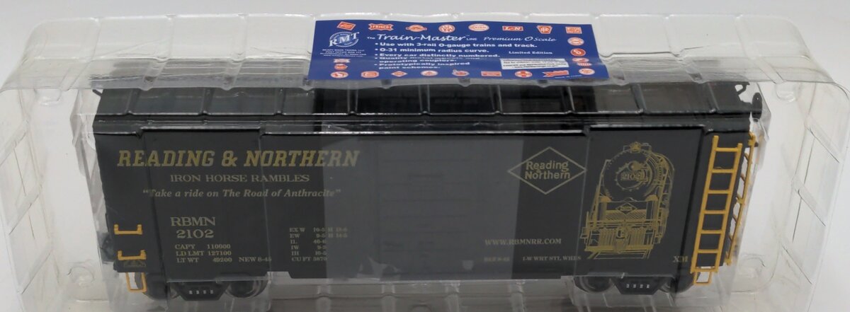 RMT 964122 O Reading & Northern Black Boxcar #2102