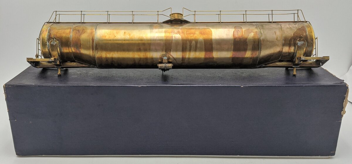 US Hobbies O Scale Brass Pregnant Whale Tank Car (2-Rail) - Unpainted LN/Box