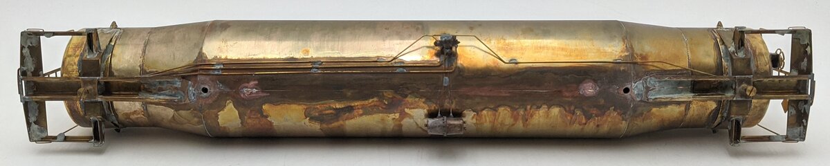 US Hobbies O Scale Brass Pregnant Whale Tank Car (2-Rail) - Unpainted LN/Box