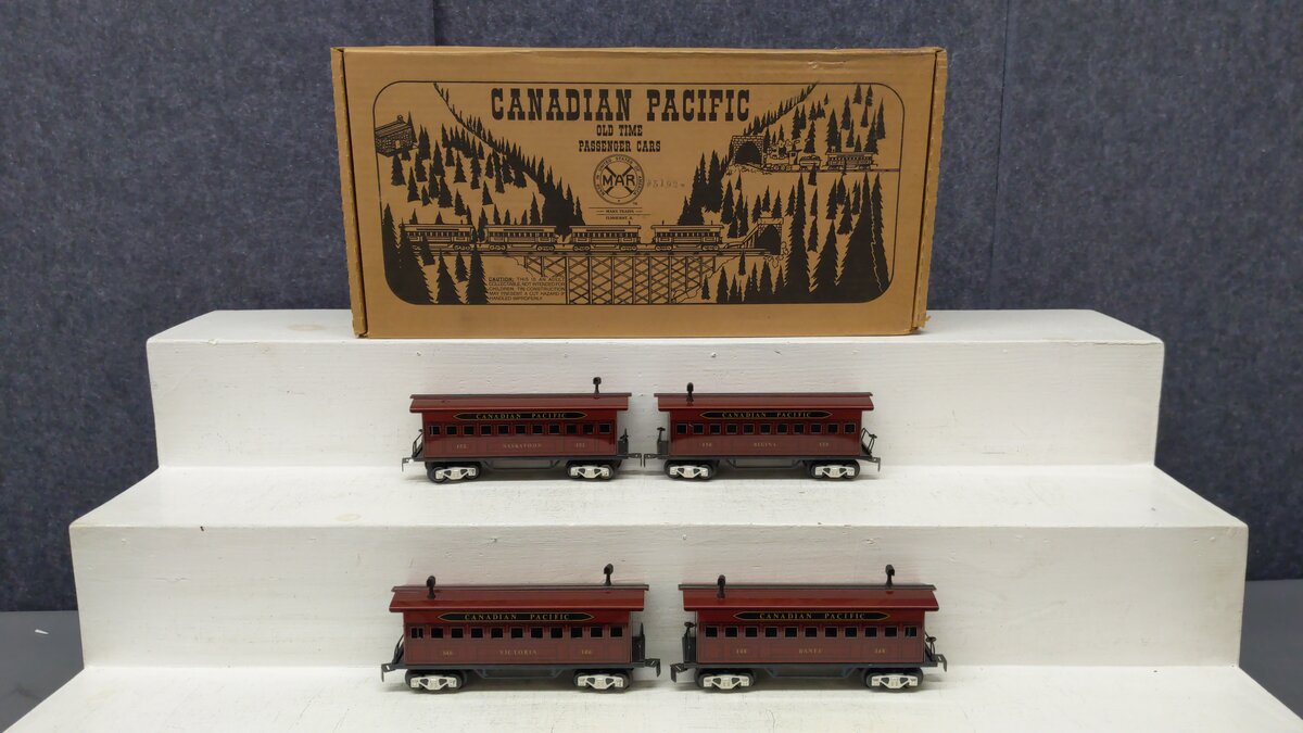 Marx 5192 Canadian Pacific Old Time Passenger Cars (Set of 4) EX/Box