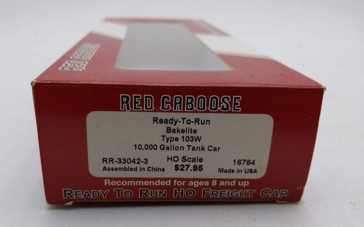 Red Caboose 33042-3 HO Scale Bakelite 10,000 Gallon Tank Car #16764 LN/Box