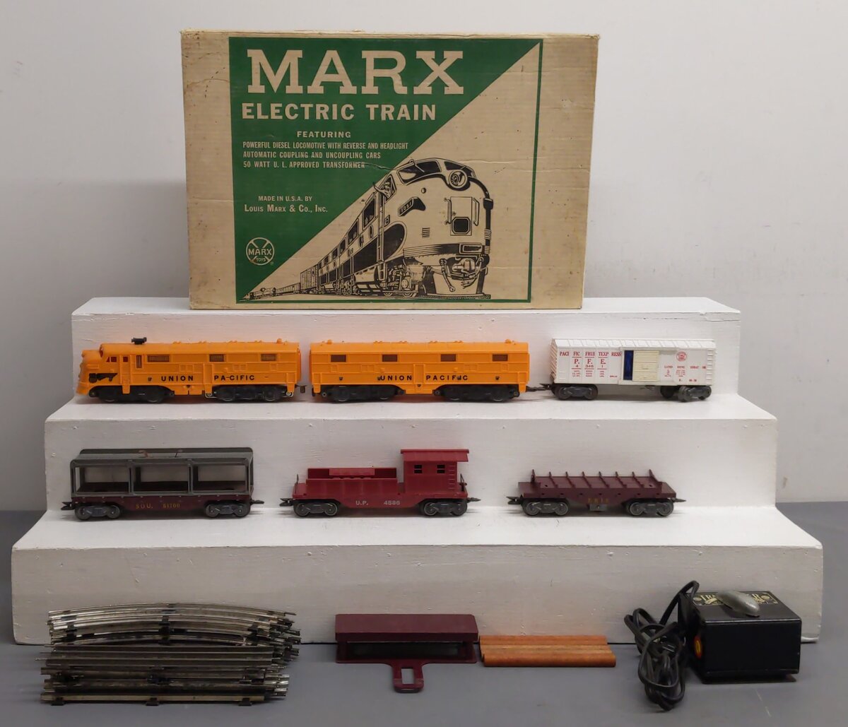 Marx 41895 Vintage O Diesel Freight Electric Train Set VG/Box