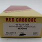 Red Caboose HO Scale RC-2241-6 Fish Belly Side Sills Reading 42' Flatcar LN/Box