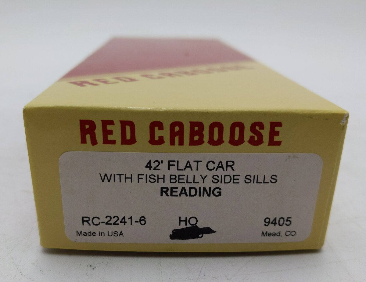 Red Caboose HO Scale RC-2241-6 Fish Belly Side Sills Reading 42' Flatcar LN/Box