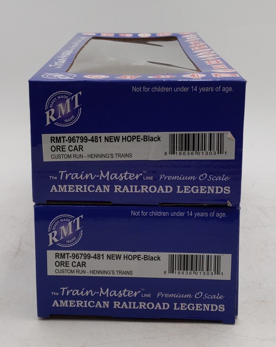 RMT 96799-481O Gauge New Hope Black Ore Cars 2pk #856, #917 EX/Box