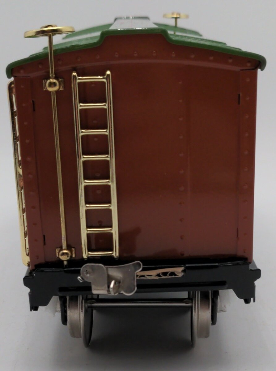 MTH 10-203 Standard Gauge 213 Terra Cotta & Green Stock Car with Brass Trim LN/Box