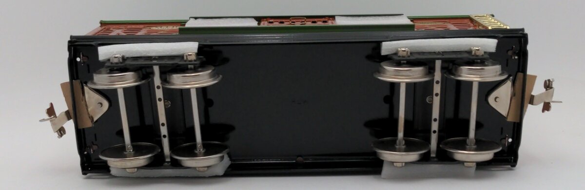 MTH 10-203 Standard Gauge 213 Terra Cotta & Green Stock Car with Brass Trim LN/Box