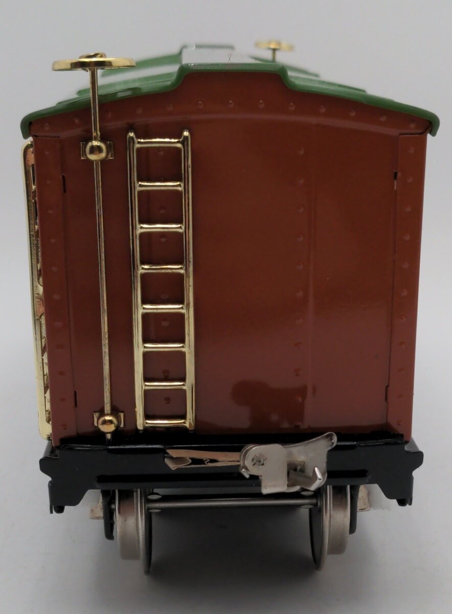 MTH 10-203 Standard Gauge 213 Terra Cotta & Green Stock Car with Brass Trim LN/Box