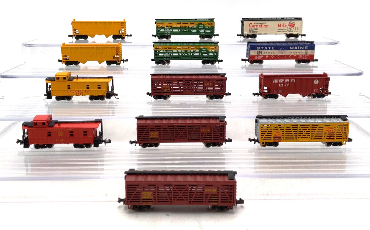 MRC N Scale Assorted Freight Cars: 7051, 7084, 7086, 7073, 8010, 7070, 7071 [13] EX